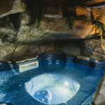 Vue plongeante du jacuzzi
